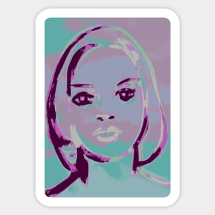 Beautiful Woman Model Portrait Sticker